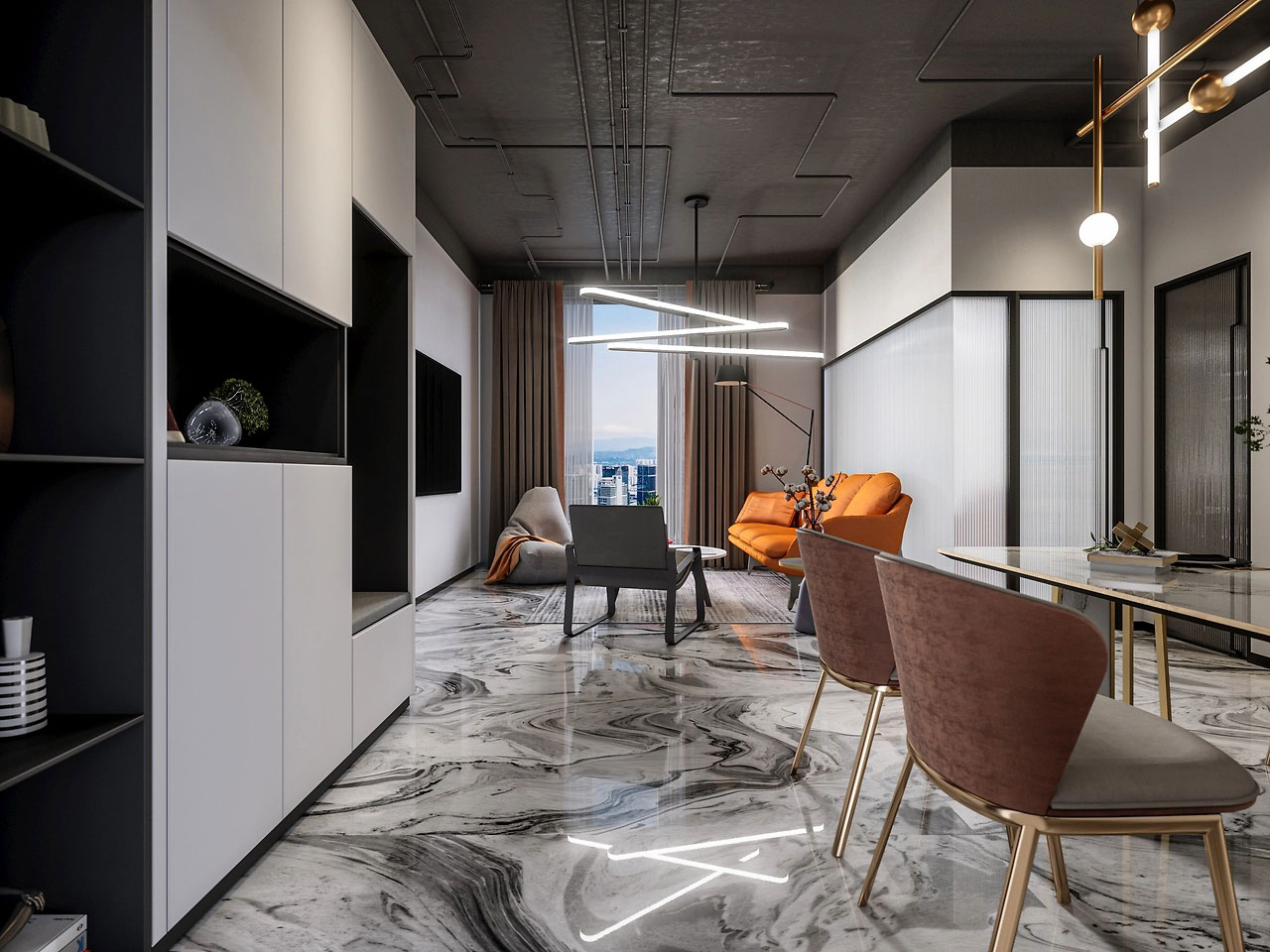 265平米高品質(zhì)辦公室裝修設計效果圖