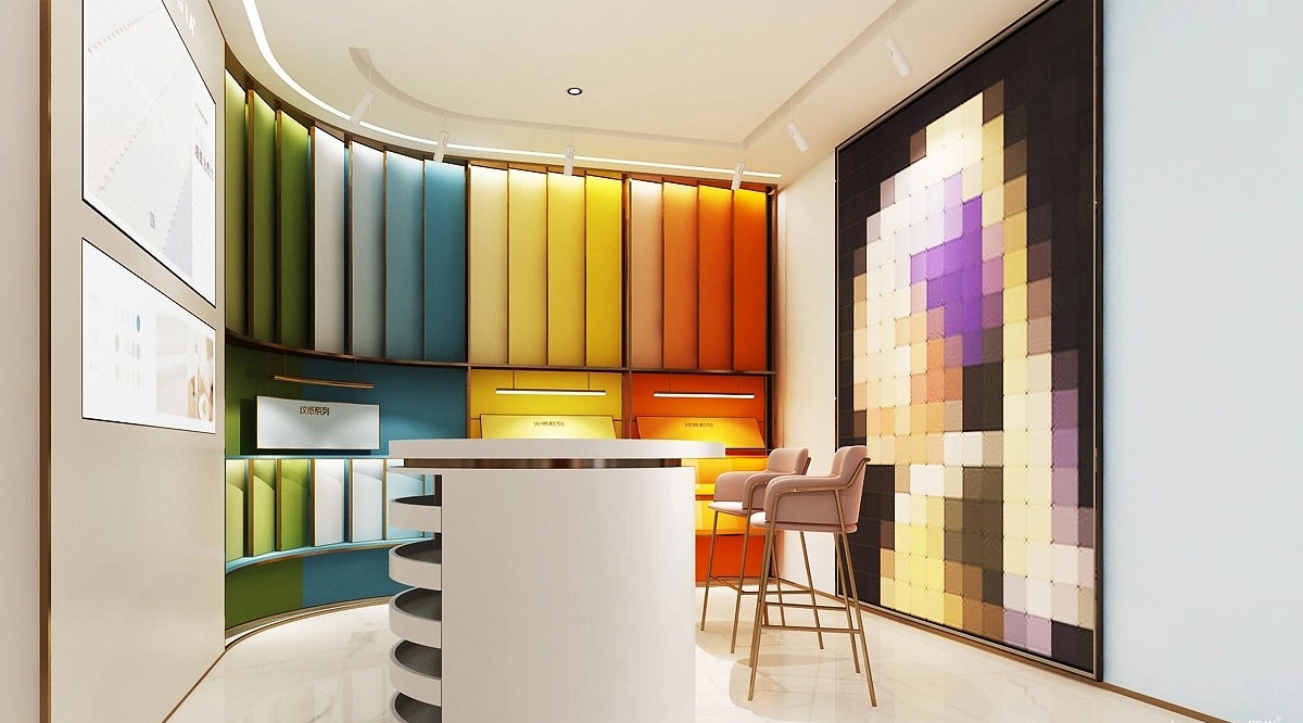 164平米鄭州墻布專賣店裝修設(shè)計效果圖