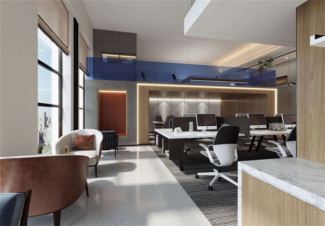 154平米LOFT辦公室裝修設(shè)計效果圖