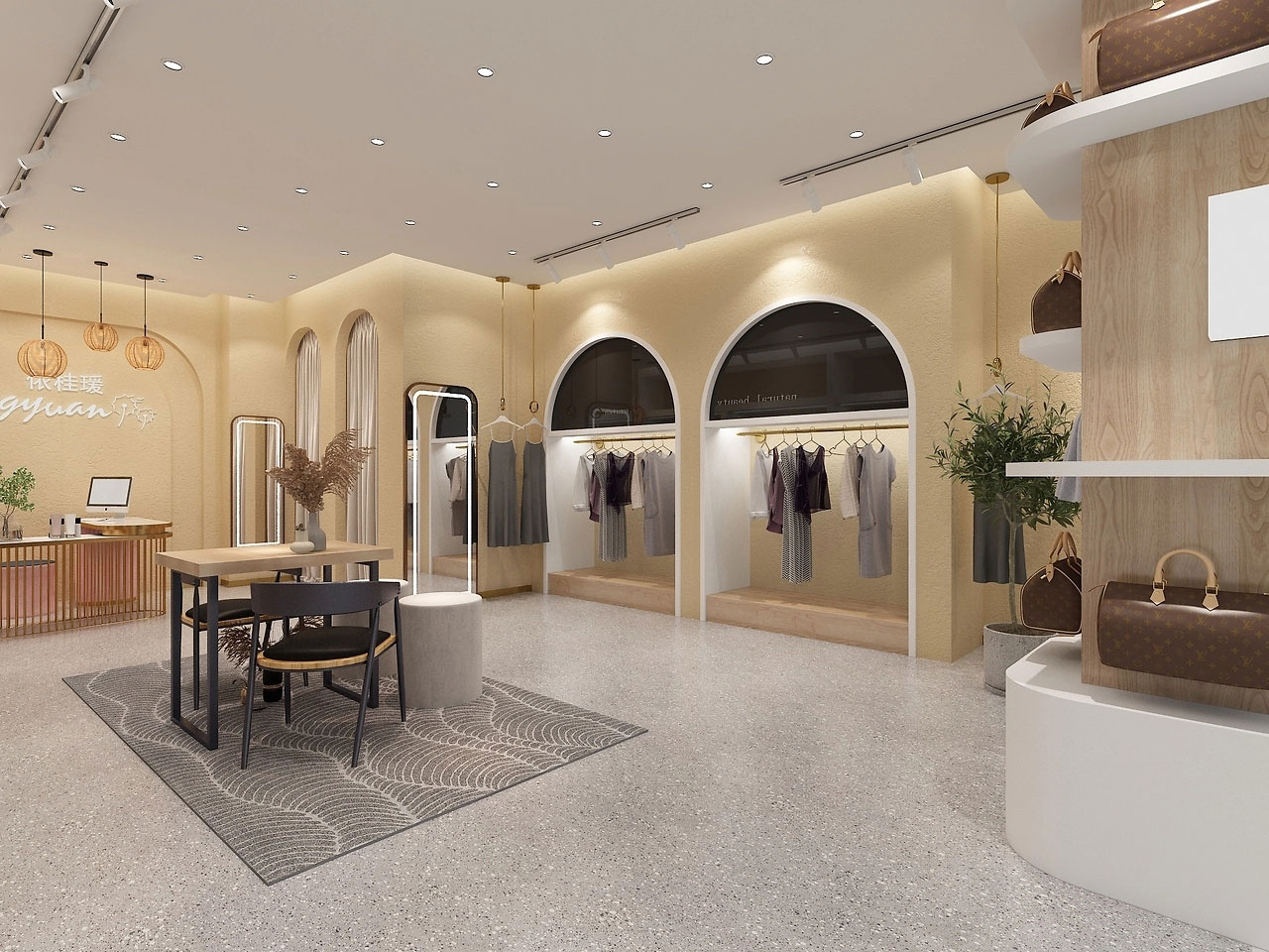 150平米現(xiàn)代服裝店裝修設計效果圖