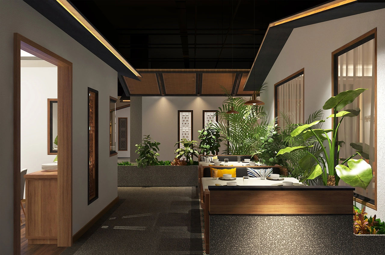 285平米鄭州中餐廳裝修設(shè)計效果圖