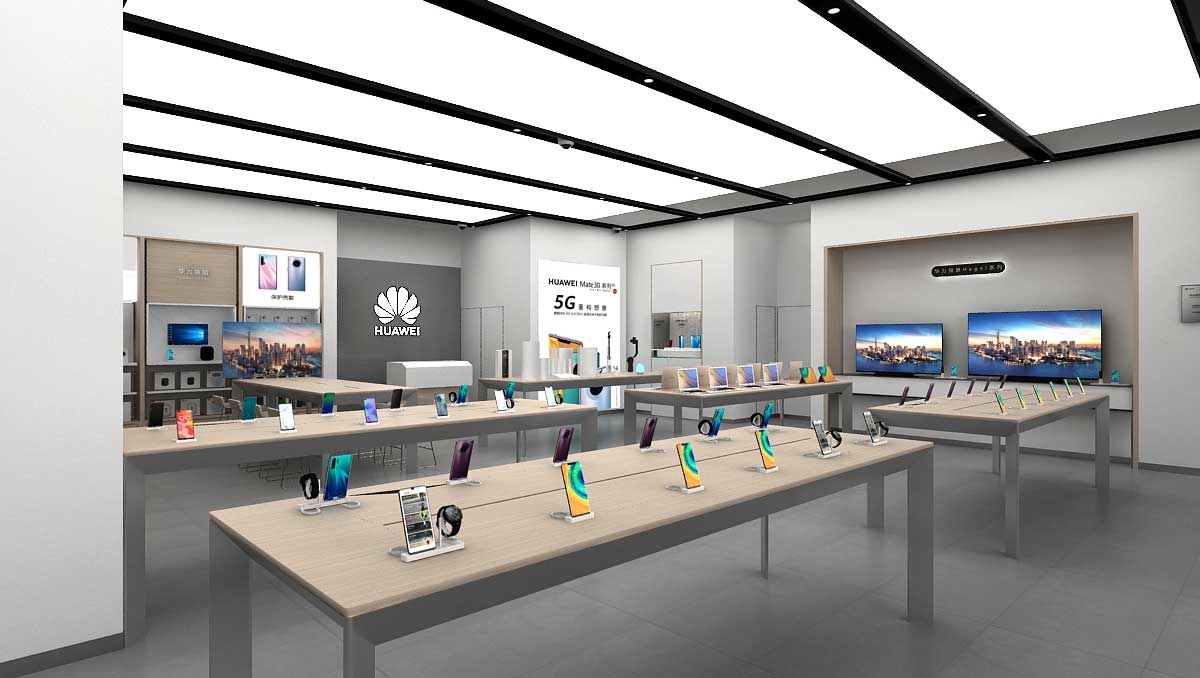 200平米華為手機店設(shè)計裝修效果圖