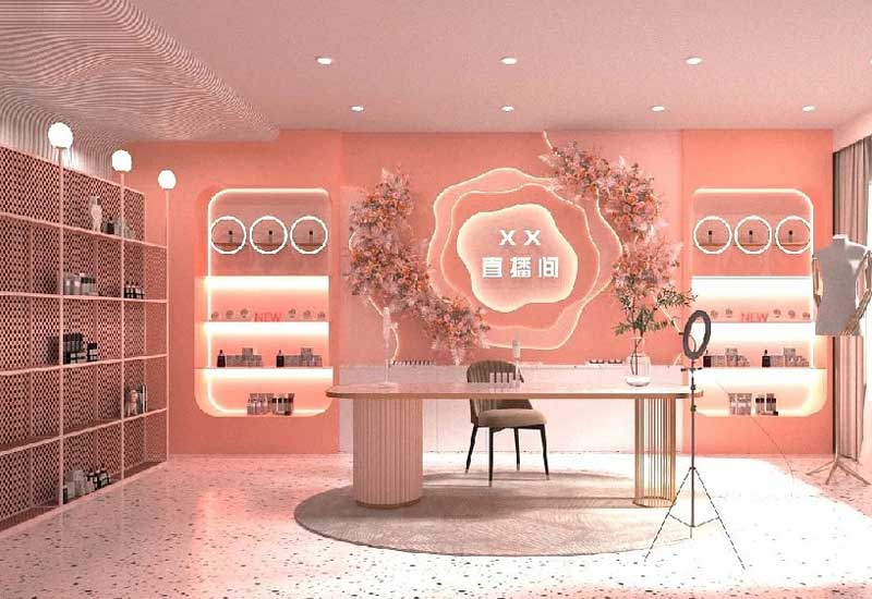 直播間背景墻設(shè)計搭建，直播間背景墻裝修效果圖