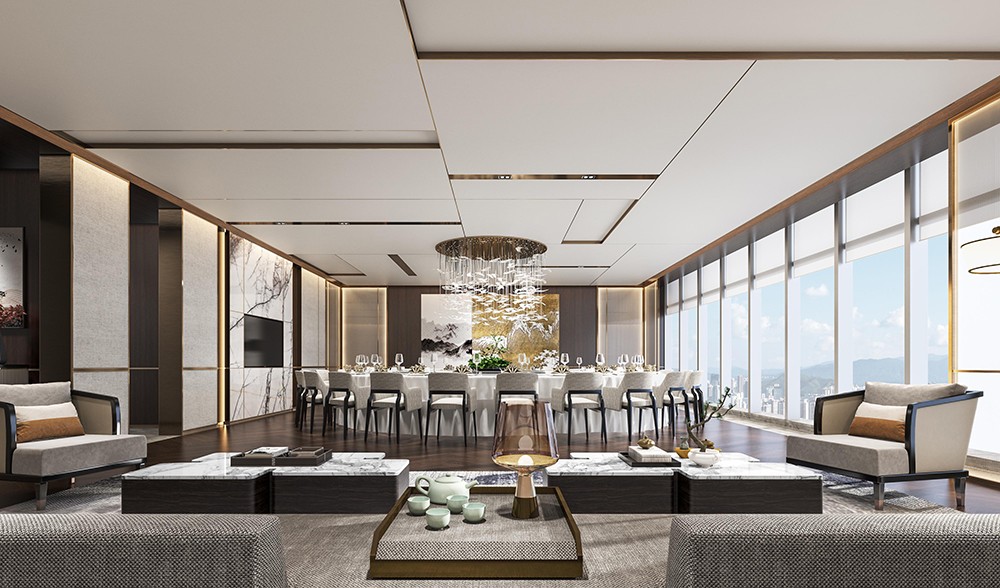 800㎡鄭州企業(yè)辦公室裝修設計效果圖