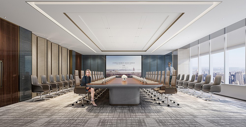 800㎡鄭州企業(yè)辦公室裝修設計效果圖