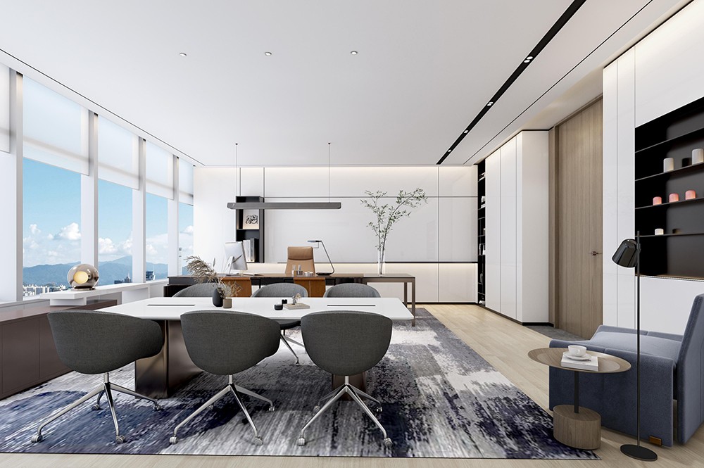 800㎡鄭州企業(yè)辦公室裝修設計效果圖