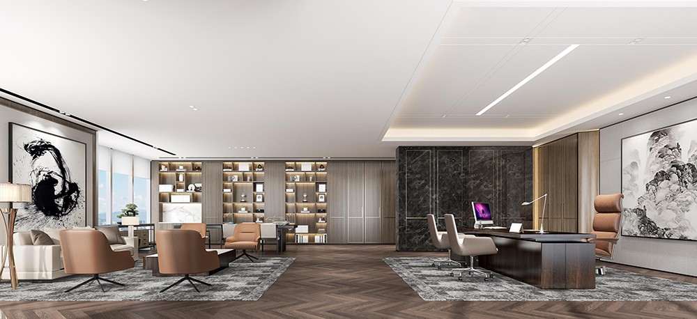 800㎡鄭州企業(yè)辦公室裝修設計效果圖