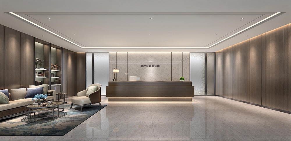 1300平米地產(chǎn)公司辦公樓設(shè)計效果圖
