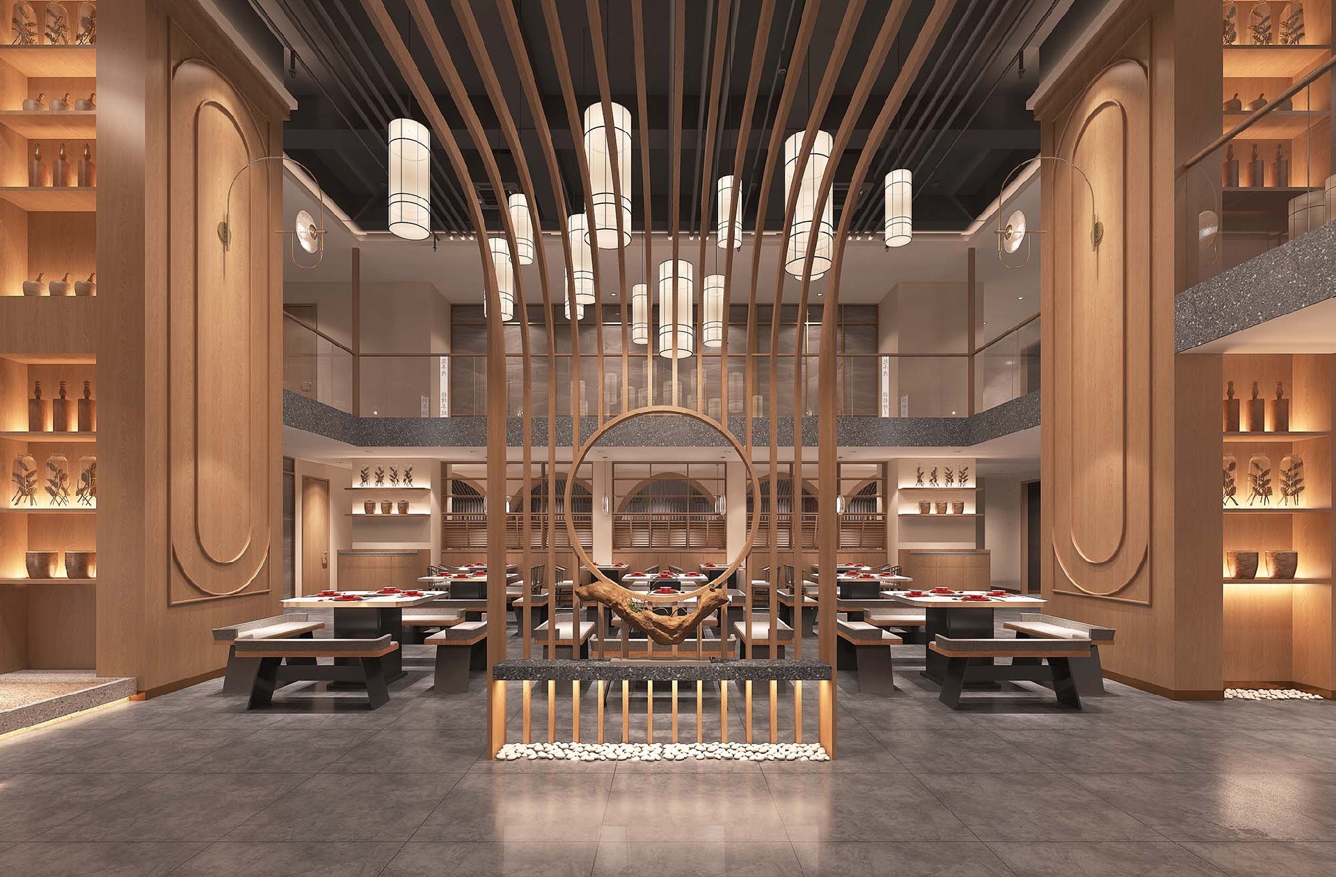 600平米鄭州連鎖餐廳裝修設(shè)計效果圖