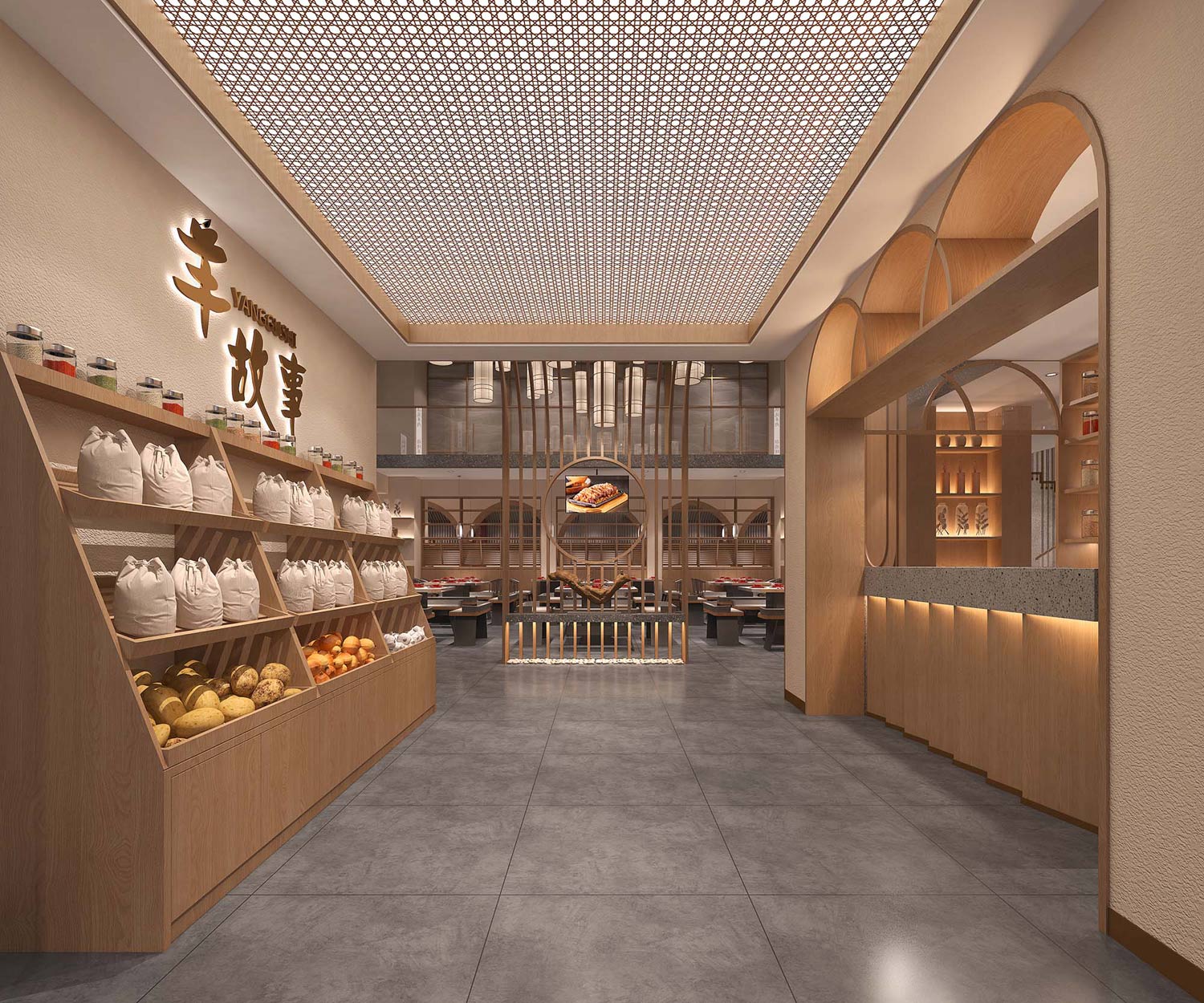 600平米鄭州連鎖餐廳裝修設(shè)計效果圖