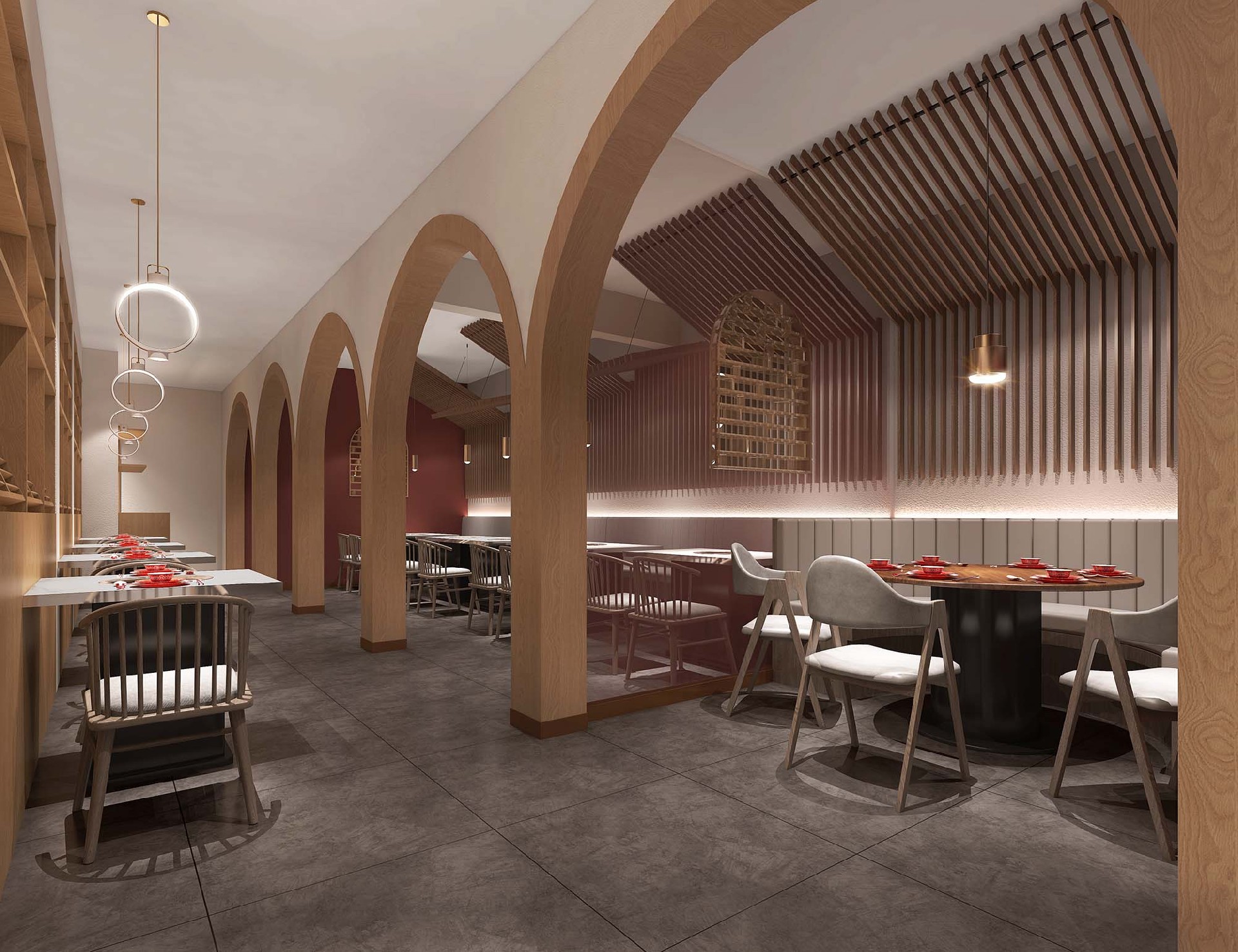 600平米鄭州連鎖餐廳裝修設(shè)計效果圖