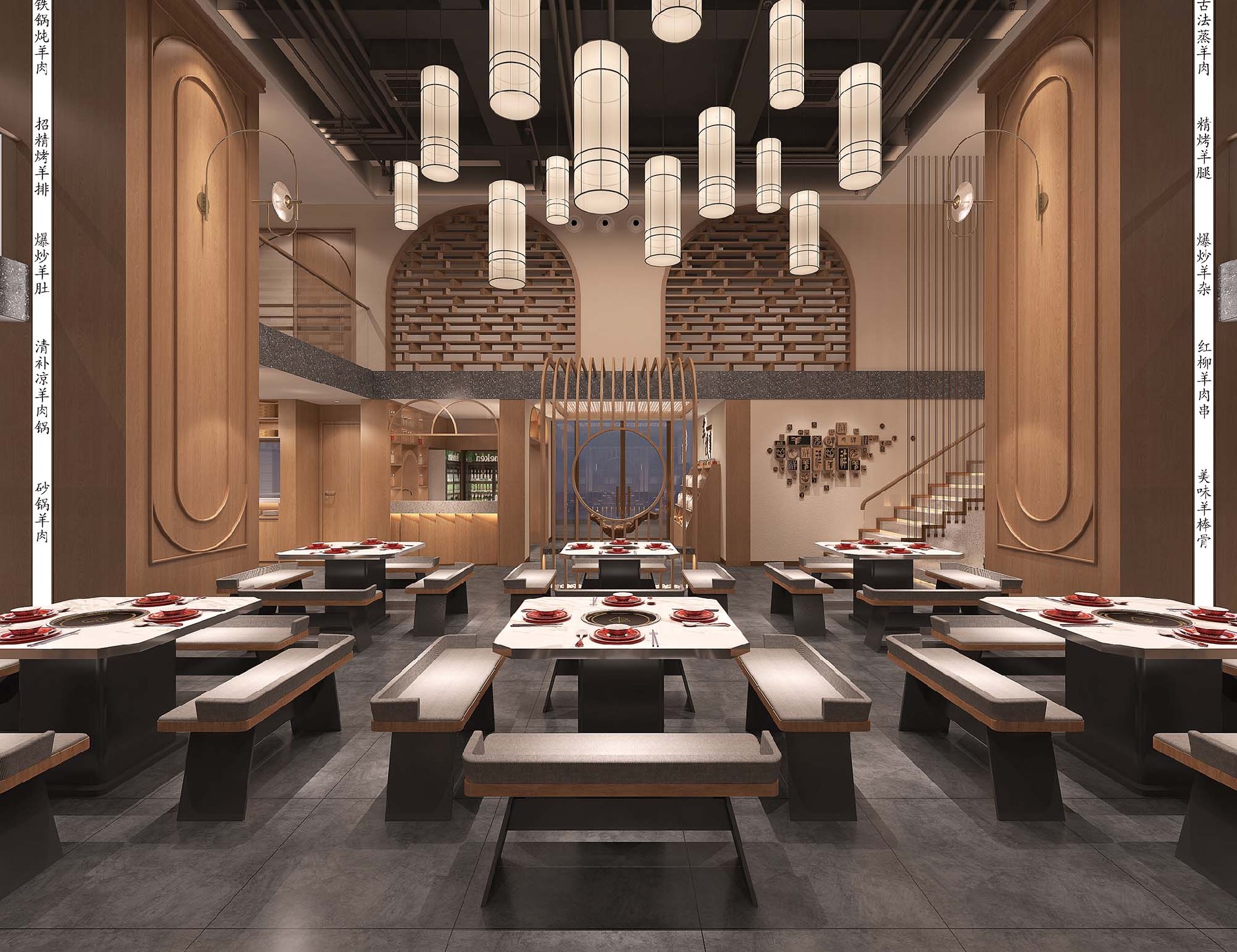 600平米鄭州連鎖餐廳裝修設(shè)計效果圖