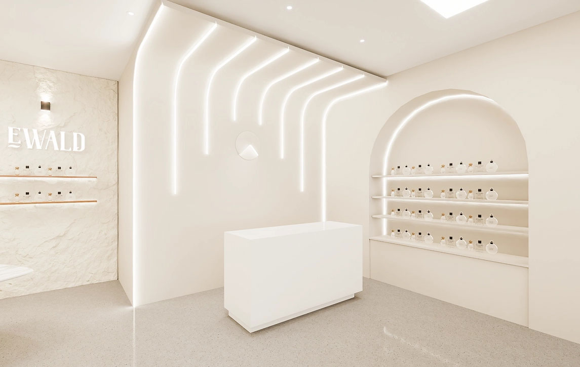 45平米鄭州化妝品店鋪直播間設(shè)計(jì)效果圖