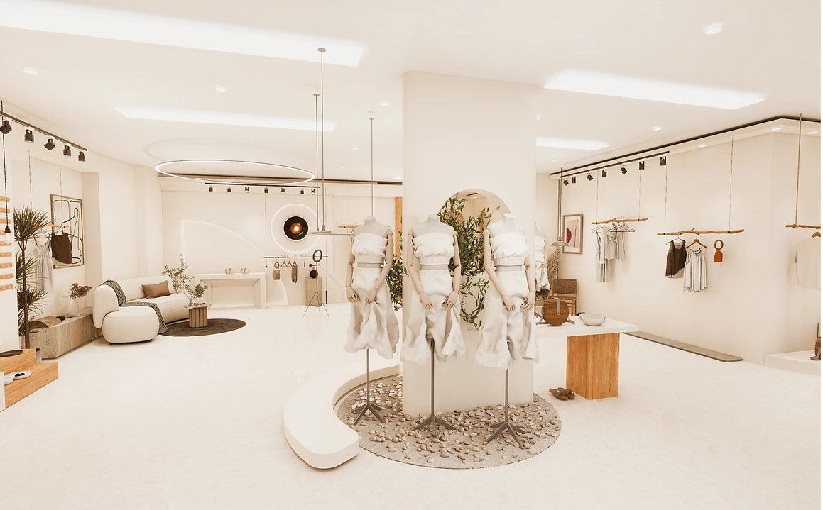 200平米鄭州服裝門店直播間設(shè)計(jì)效果圖