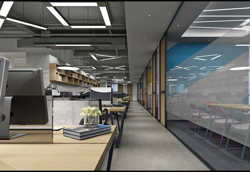 鄭州辦公室裝修吊頂太低壓抑？裸頂噴漆省層高方案 