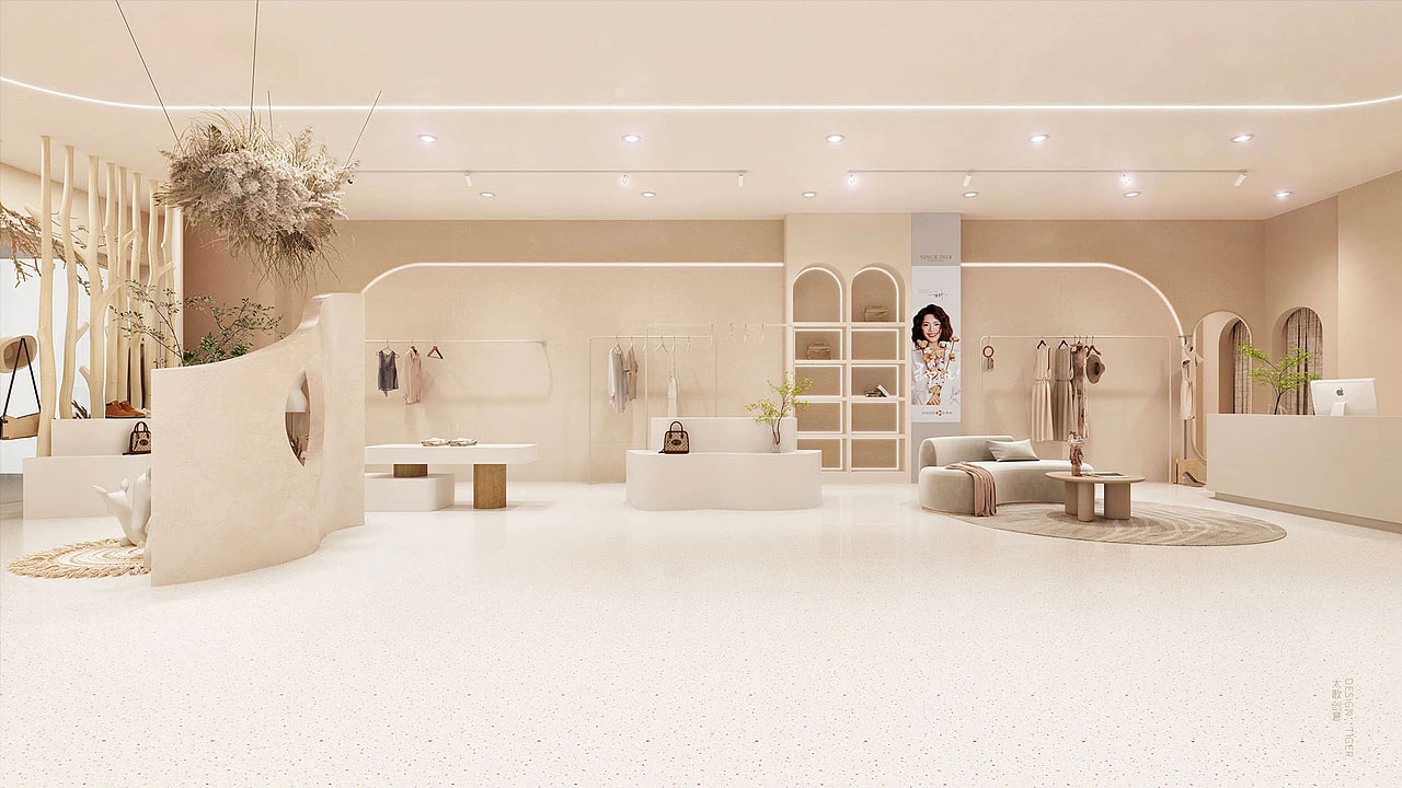 210平米鄭州女裝店面裝修設(shè)計效果圖