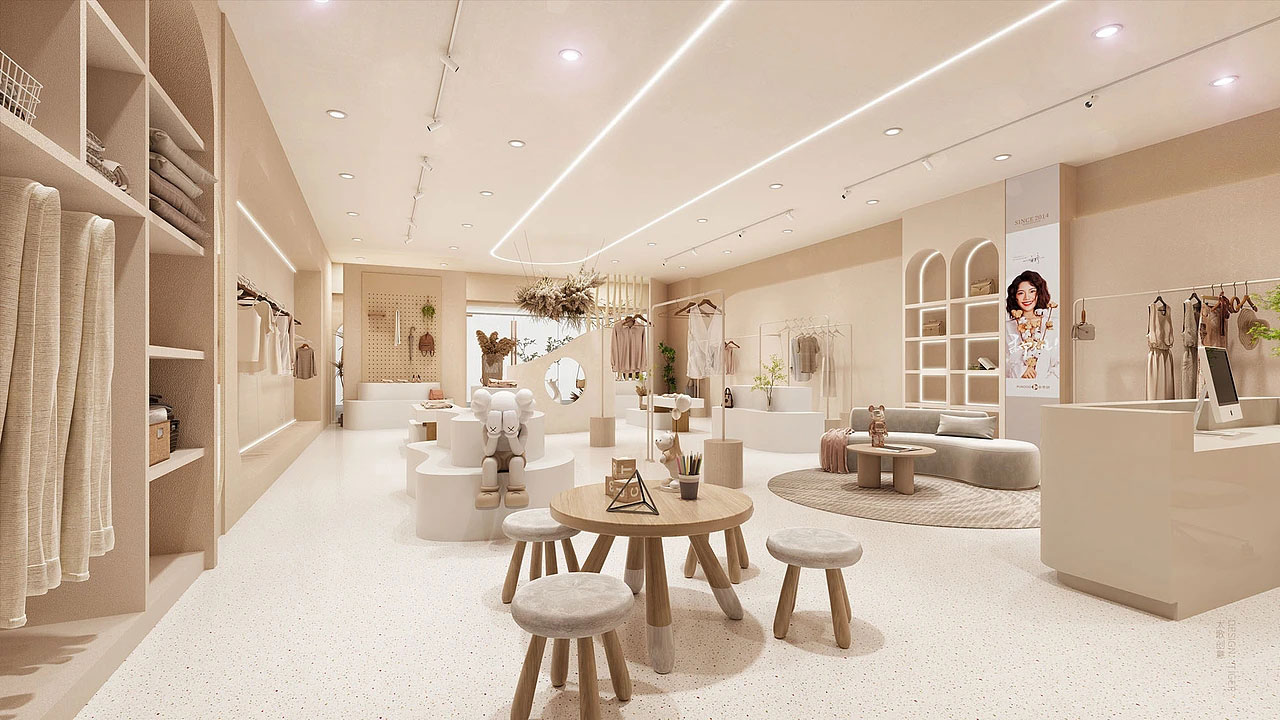 210平米鄭州女裝店面裝修設(shè)計效果圖