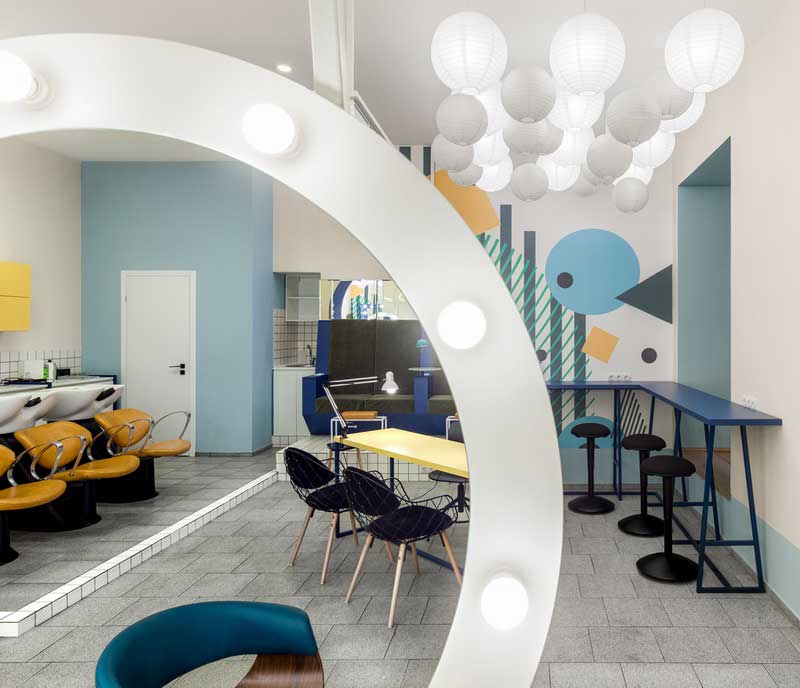 90平米理發(fā)店裝修設(shè)計效果圖