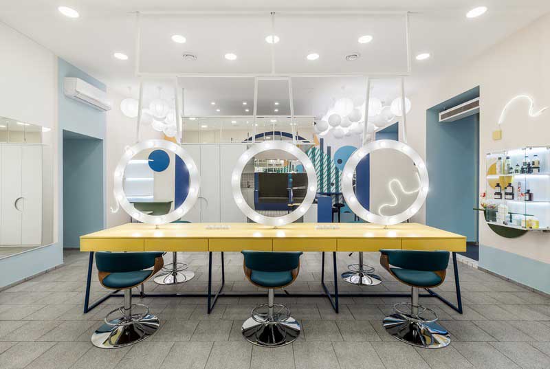 90平米理發(fā)店裝修設(shè)計效果圖