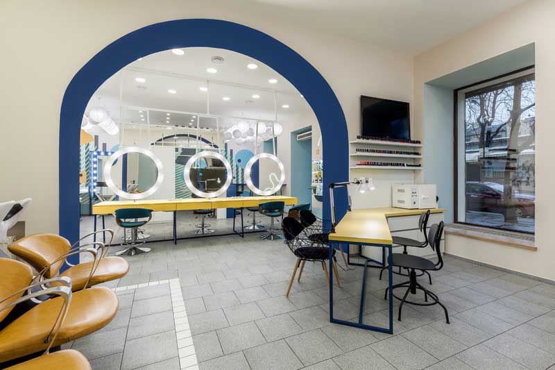 90平米理發(fā)店裝修設(shè)計效果圖