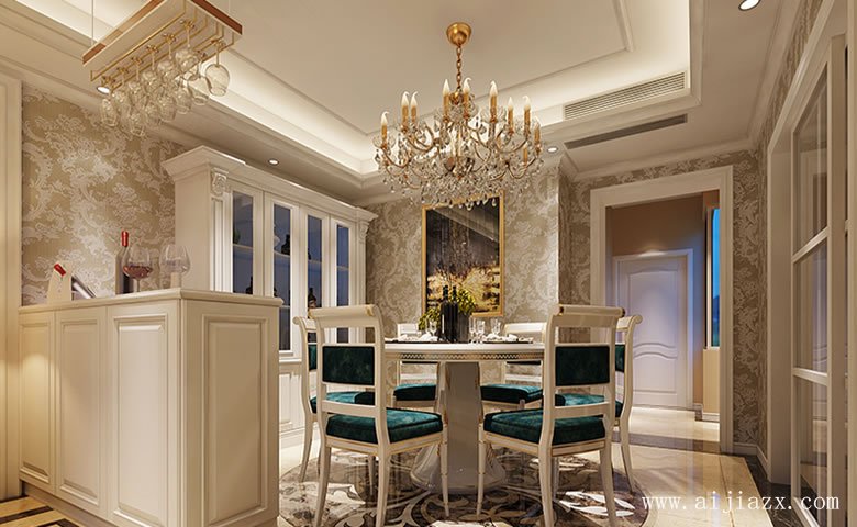 溫馨的簡(jiǎn)歐風(fēng)格大戶型裝修效果圖