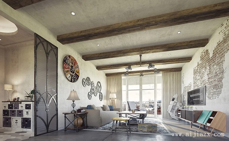 時尚的混搭風(fēng)格客廳裝修效果圖