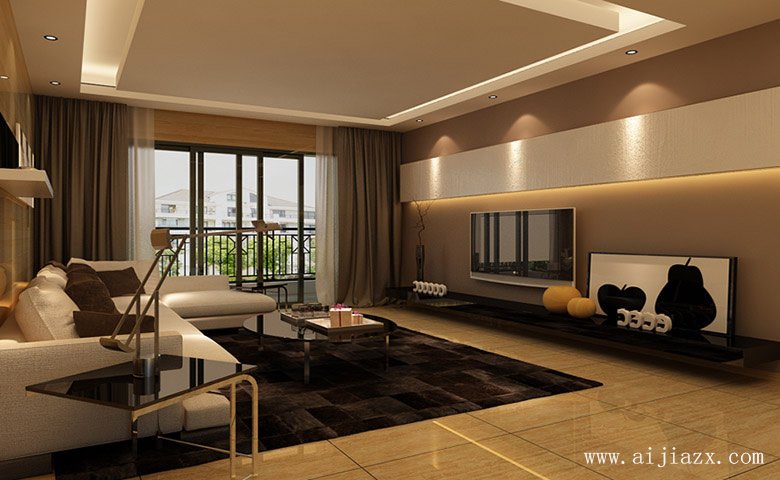 簡約格調(diào)的新中式風格客廳裝修效果圖