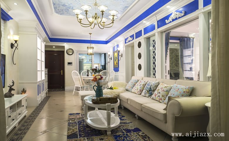 開(kāi)闊大方的地中海風(fēng)格客餐廳裝修效果圖