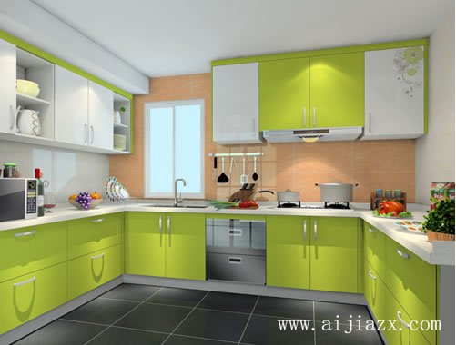 純凈簡潔的現(xiàn)代風格廚房裝修效果圖