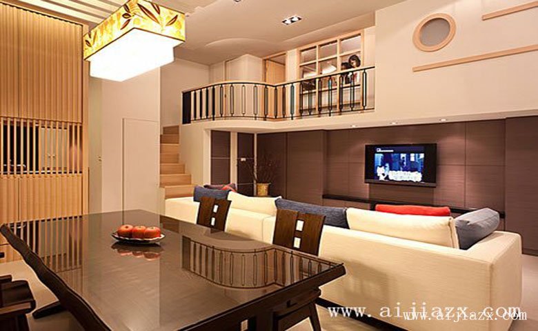 60平米小型復式樓全開放式空間的現(xiàn)代風格裝修效