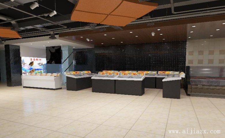  整潔大氣的商場櫥窗區(qū)裝修效果圖