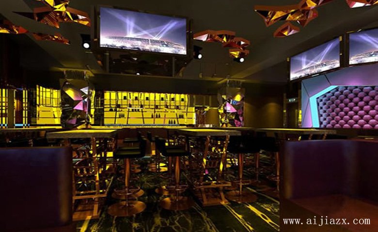 簡單個性的酒吧散座區(qū)裝修效果圖