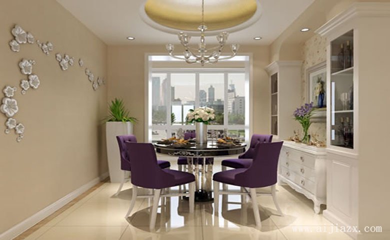 輕松舒適的現(xiàn)代簡約風格大戶型餐廳裝修效果圖