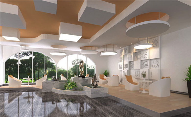 鄭州簡約風格圖書館裝修設(shè)計效果圖