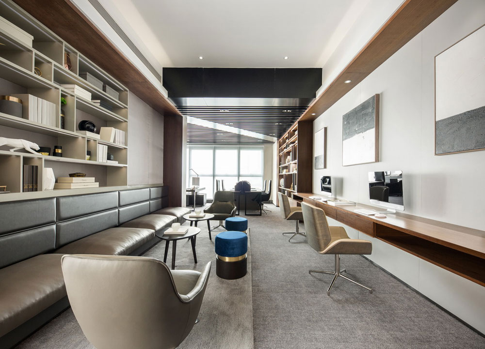 鄭州金水區(qū)海洋集團辦公室裝修設計案例