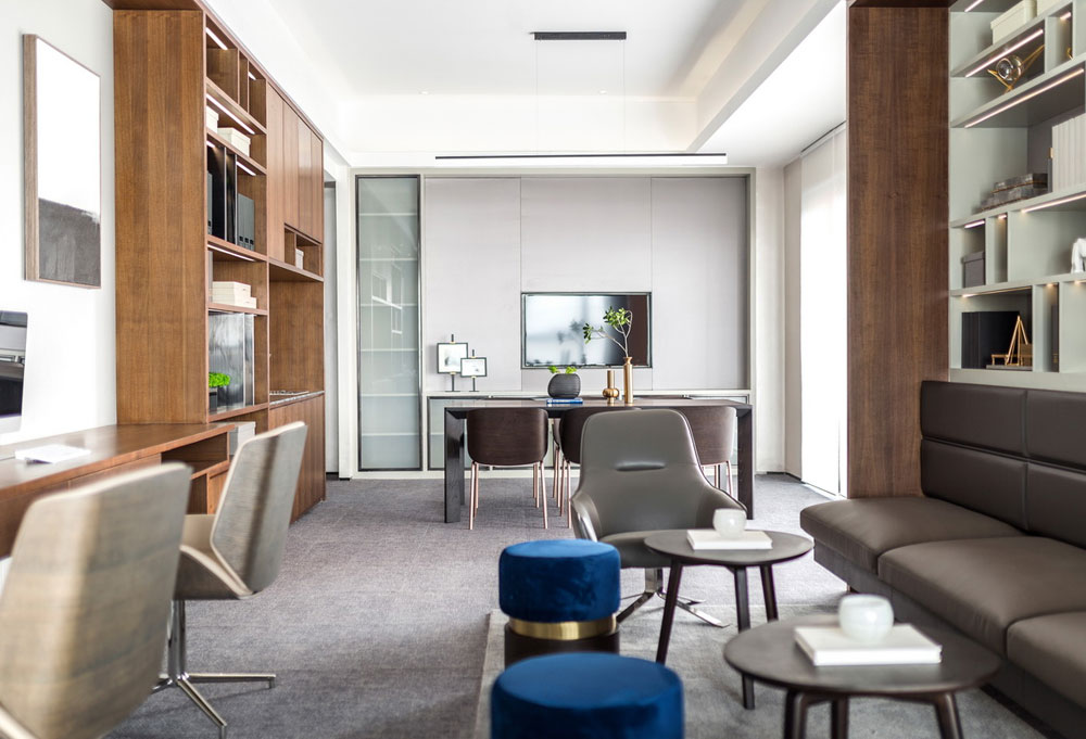 鄭州金水區(qū)海洋集團辦公室裝修設計案例